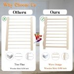 Large Adjustable Wooden Baby Playpen with Gate