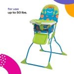Cosco Deluxe High Chair with 3-Position Tray (Monster Syd)