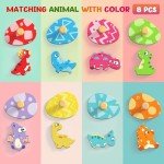 Dinosaur Wooden Puzzles for Toddlers - 8 Pieces
