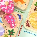 Dinosaur Wooden Puzzles for Toddlers - 8 Pieces
