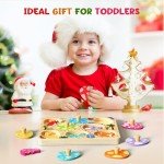 Dinosaur Wooden Puzzles for Toddlers - 8 Pieces