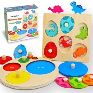 Dinosaur Matching Eggs Montessori Toy for Toddlers