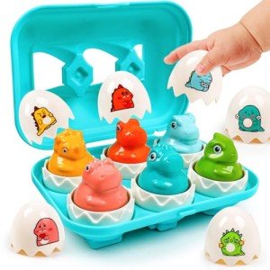 Dinosaur Matching Eggs Toy Set for Toddlers