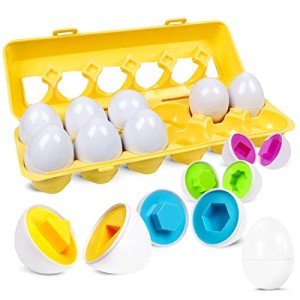 Colorful Matching Eggs Toy for Toddlers - 12pcs