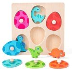 Dinosaur Wooden Puzzle Toy for Toddlers 1-3