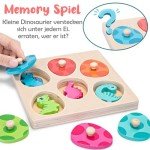 Dinosaur Wooden Puzzle Toy for Toddlers 1-3