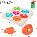 Dinosaur Wooden Puzzle Toy for Toddlers 1-3