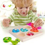 Dinosaur Wooden Puzzle for Toddlers 1-3 Years