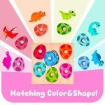Dinosaur Wooden Puzzle for Toddlers 1-3 Years
