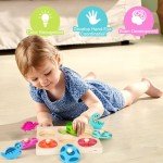 Dinosaur Wooden Puzzle for Toddlers 1-3 Years
