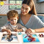 Dinosaur Wooden Puzzles Set for Toddlers