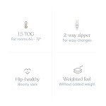 HALO Easy Transition Sleepsack Blanket, Medium, Grey