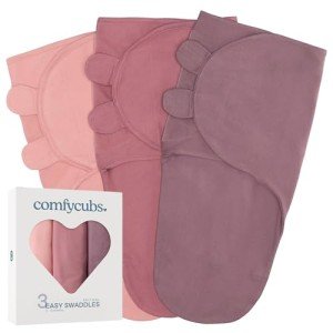 Comfy Cubs Cotton Swaddle Blankets - 3 Pack