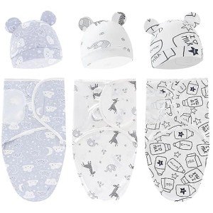 ATONGQI Baby Sleep Sac - 3 Pack, Gray Animal