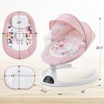 Electric Baby Swing with Bluetooth & Music - Pink