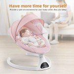 Electric Baby Swing with Bluetooth & Music - Pink