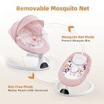 Electric Baby Swing with Bluetooth & Music - Pink