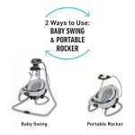 Graco DuetSoothe Baby Swing and Rocker - Grey