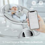 Bluetooth Baby Swing with Music and Remote Control