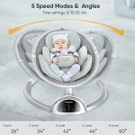 Bluetooth Baby Swing with Music and Remote Control