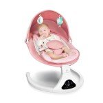 Pink Portable Electric Baby Swing with Remote