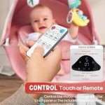 Pink Portable Electric Baby Swing with Remote