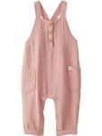 Organic Cotton Gauze Baby Jumpsuit - Dusty Rose