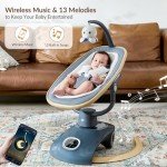 Electric Baby Swing with 5 Speeds & Melodies