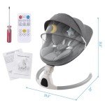 Portable Baby Swing with Music and Remote Control