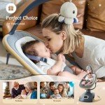 Electric Baby Swing with 5 Speeds & Melodies