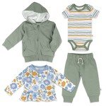 HonestBaby 4-Piece Organic Cotton Outfit Set