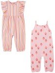 Carter's Baby Girls' 2-Pack Jumpsuits - 18 Months