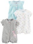 Carter's Baby Girls' 3-Pack Snap-Up Rompers