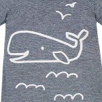 Gerber Baby Boys' 2-Pack Rompers - Blue Whale