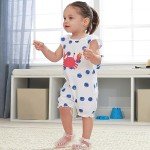 Gerber Baby Girls' Blue Crab Rompers 2-Pack