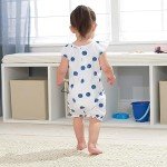 Gerber Baby Girls' Blue Crab Rompers 2-Pack