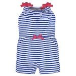Gerber Baby Girls' Blue Crab Rompers 2-Pack