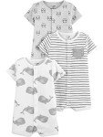 Carter's Baby 3-Pack Snap-up Rompers, 6-9 Months