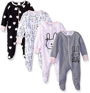 Gerber Baby Girls Bunny Footie Pajama Set 6-9 Months