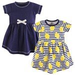 Organic Cotton Baby Girl Dresses - Lemons Print