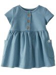 Carter's Girls' Organic Cotton Dress, Blue Creek
