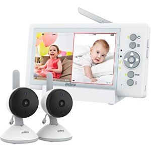 JouSecu 5-Inch Video Baby Monitor with 2 Cameras