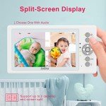 JouSecu 5-Inch Video Baby Monitor with 2 Cameras