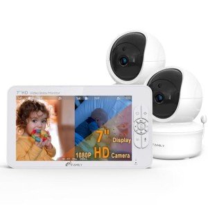 Large 7" Split Baby Monitor with 2 Cameras
