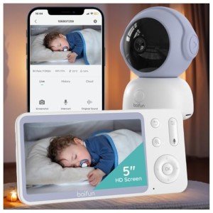 BOIFUN 2K Video Baby Monitor with 360° Tracking