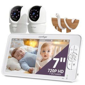 Comfyer 2-Camera Split-Screen Baby Monitor