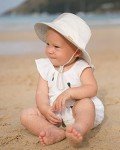 Cotton Baby Sun Hat for Toddlers - White