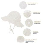 Beige Infant Sun Hat with Wide Brim UPF 50+