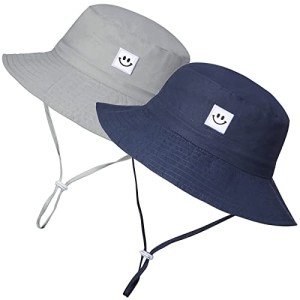 Toddler Bucket Sun Hat 2-Pack - Smile Face