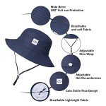 Toddler Bucket Sun Hat 2-Pack - Smile Face